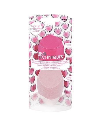 Real Techniques Love IRL Miracle Complexion Sponge + Miracle Powder Sponge - Набор спонжей для макияжа  - hairs-russia.ru